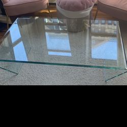 Glass Coffee Table With 2 Side Tables