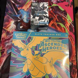 Pokémon TCG Ascended Heroes ETB and Black Bolt Booster Bundle