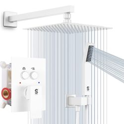 Brand New In The Box- Shower Panel System Push Button-White 10 Inch