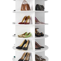 Rotating Shoe Rack Tower