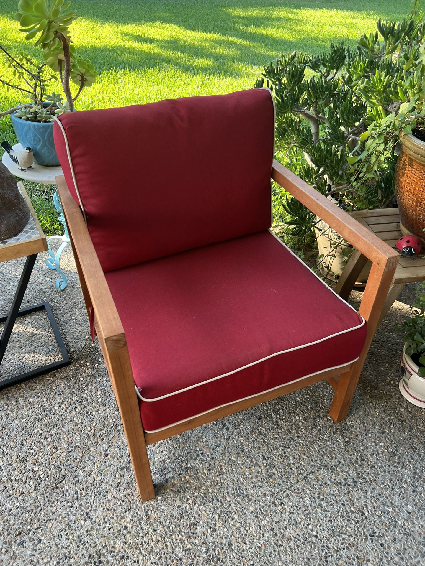 SAFAVIEH Outdoor Living Burbank Brown Acacia Wood 4piece Furniture Set for Sale in Stockton, CA