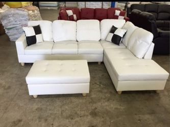 Sectional and ottoman