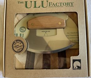 Ulu Chopping Bowl With Block And Ulu Knife