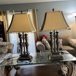 Lamps and side table