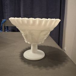 Westmoreland milk glass compote 