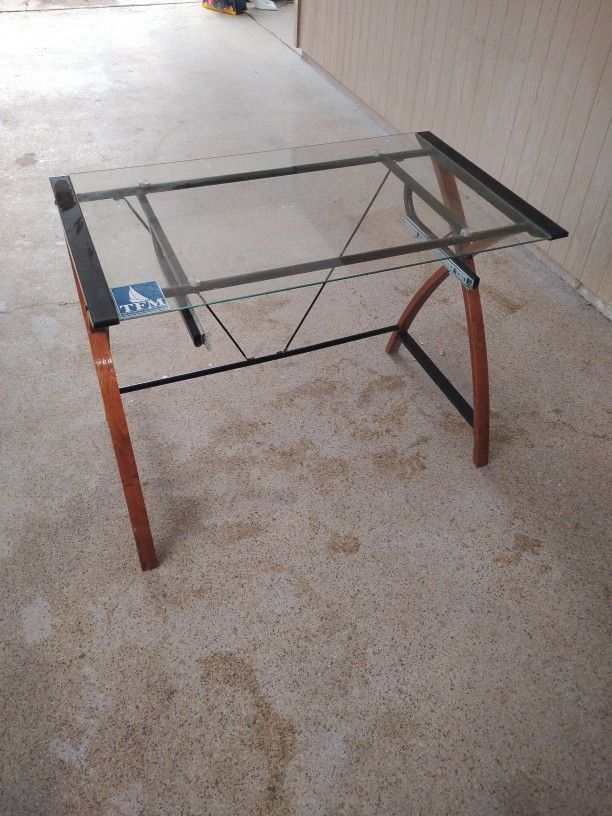 GLASS TOP DESK