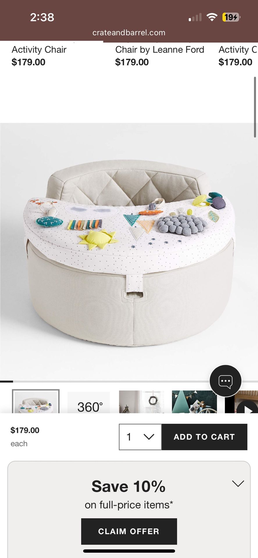 Busy Baby Activity Chair Crate And Barrel