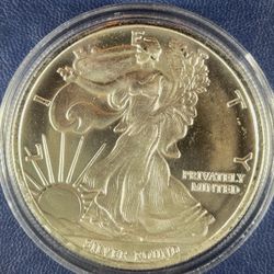 2021 Silver Eagle, 1 Troy Ounce of .999 Fine! With COA