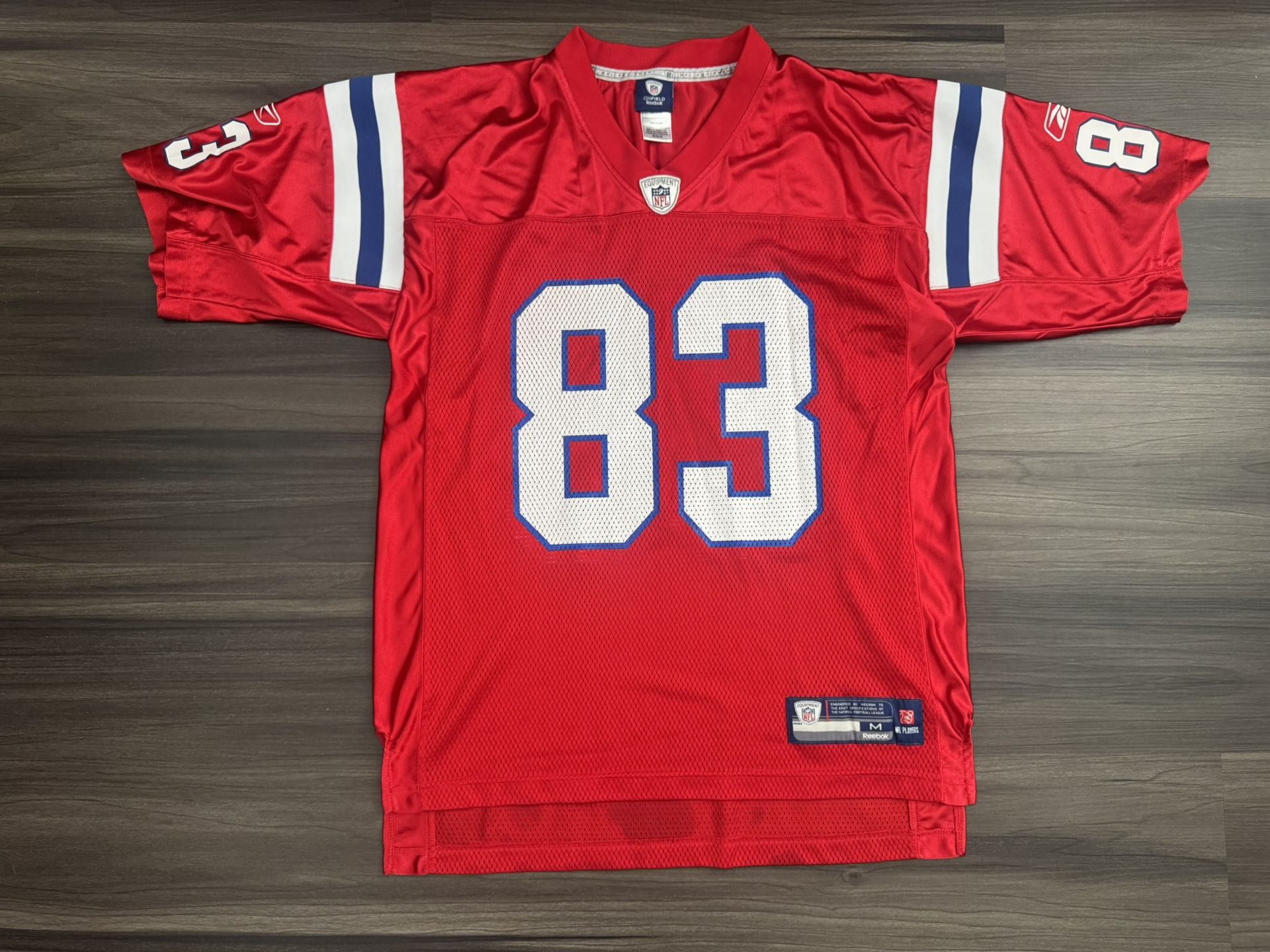Reebok New England Patriots Wes Welker #83 Red NFL Jersey Men’s Size Medium