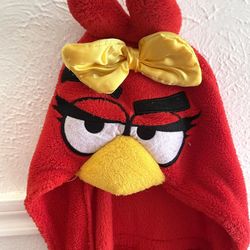 Angry Birds Hooded Kids Plush Blanket And 12” Angry Bird Plush Bundle 