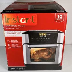 Instant Vortex Plus 10 Quart Air Fryer Oven - Black/Silver, 7-in-1 Programmable