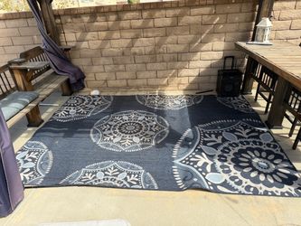 Large Outdoor Area Rug Medallion Pattern