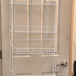 Over the Door Organizer - 6-Tier Adjustable Pantry Shelves and Rack for Kitchen Organization