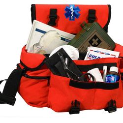 Ultimate Arms Gear Deluxe Heavy Duty Bright High Visibility Orange EMS/EMT Emergency Medical Paramedic Rescue Supplies Gear First Aid Pack