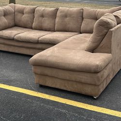 Beige/Light Brown Sectional Couch Set 