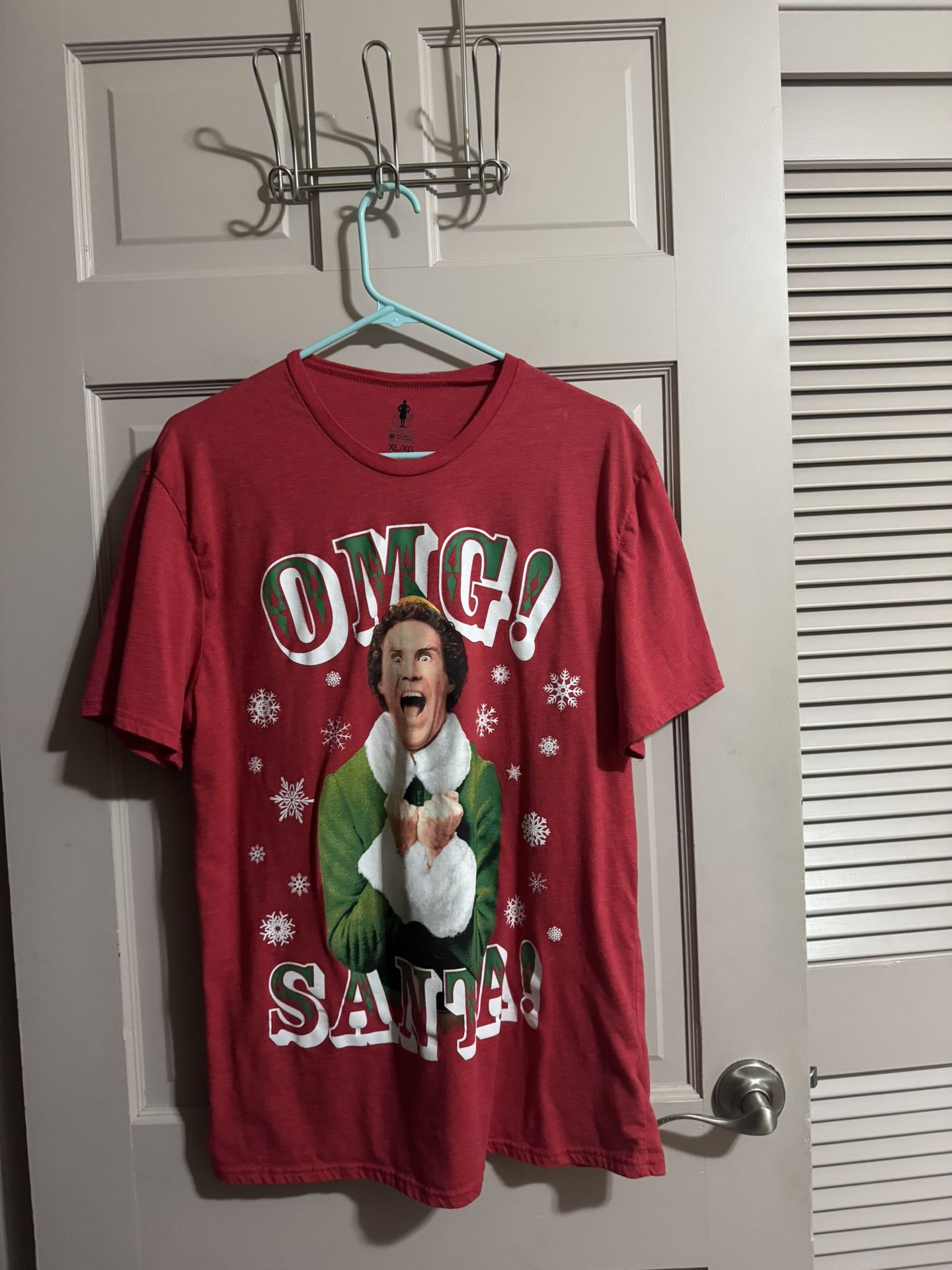 Buddy The Elf OMG Santa! Christmas T-shirt Size XL Red