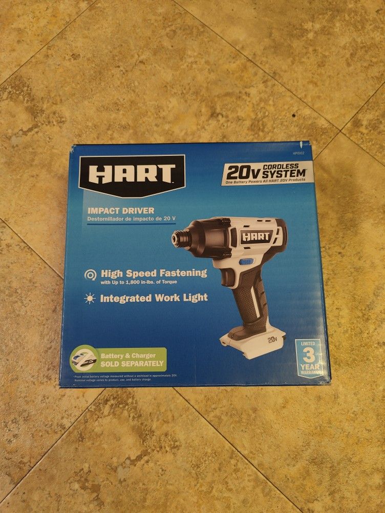 Hart 20V 1/4" Impact Driver (Tool Only) New