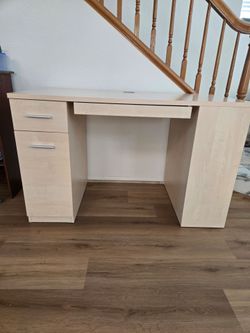light wood veneer pedestal DASK