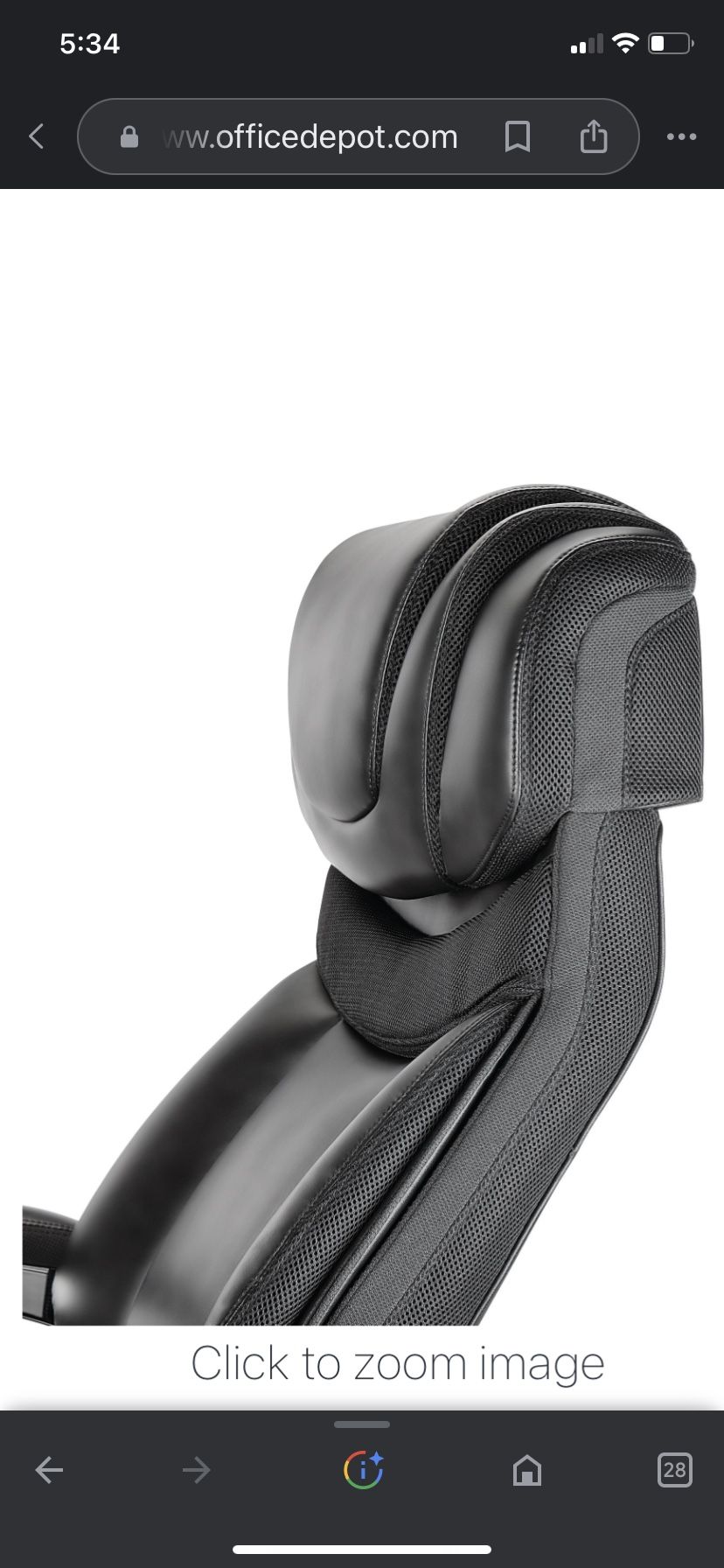 Realspace Axton Big & Tall Bonded Leather HighBack Chair, Dark Gray