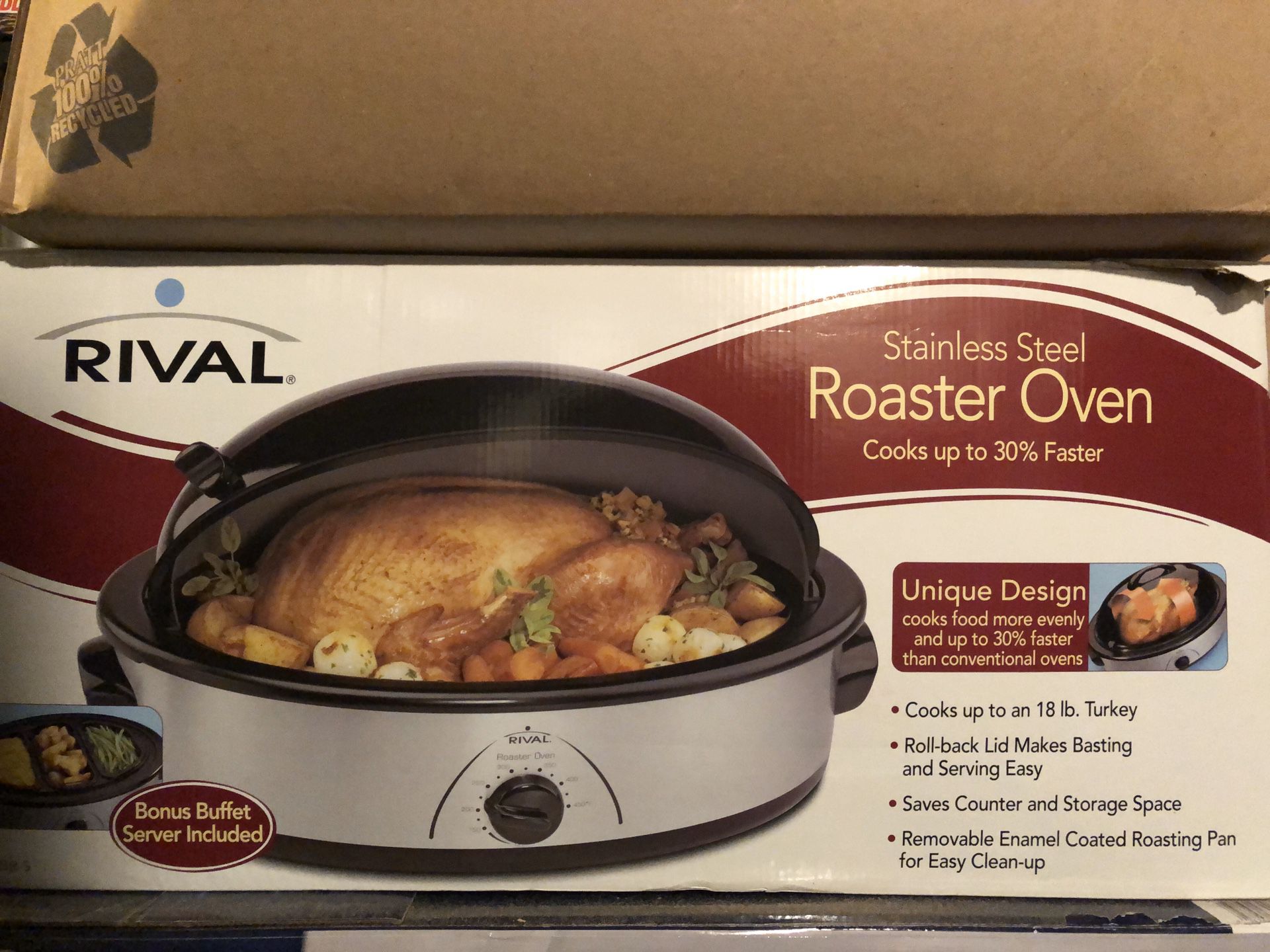 Rival Roaster Oven Cooks 18 Pound Turkey