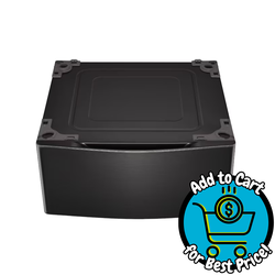 LG 29-in Washer and Dryer Universal Laundry Pedestal ( Black Steel ) with Storage Drawer