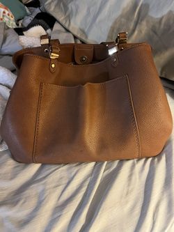 Brown leather purse