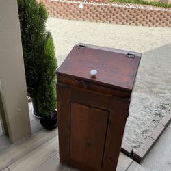 Beautiful Antique Wooden Trash 🚮 Can.