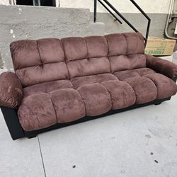 Brand New Floor Model Futon With Storage Chocolate Microfiber $198