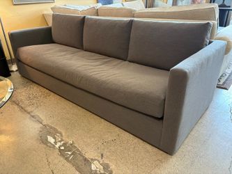 Dark Grey Track Arm Feather Filled 3-Seat Sofa