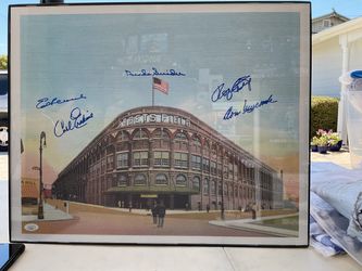 Ebbets Field Multi-Signed Framed Photo Brooklyn Dodgers Snider, Newcombe, Craig and Roebuck