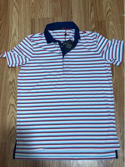 RLX Ralph Lauren Golf Striped Polo Shirt Size M