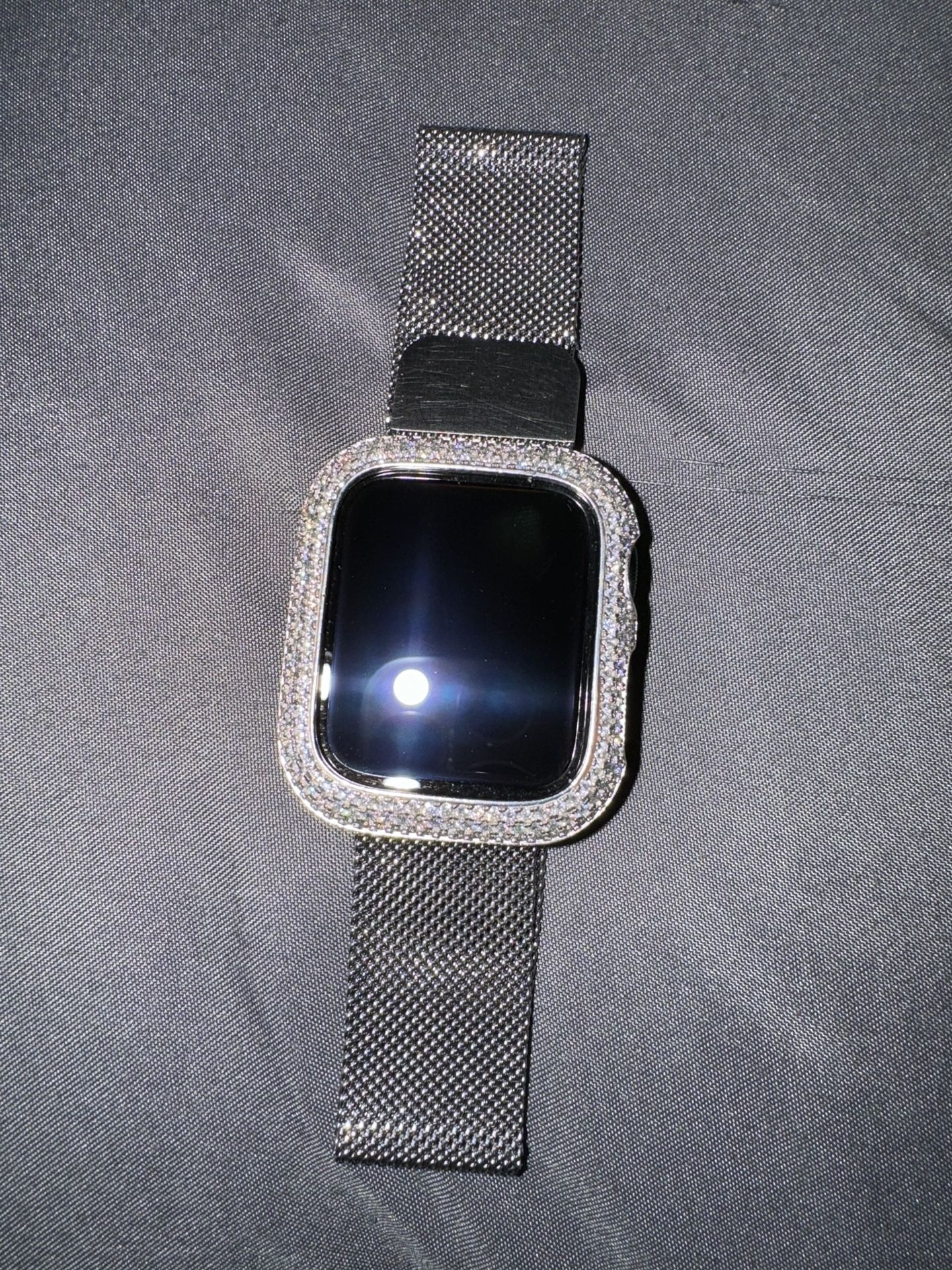 Moissanite Bust Down Apple Watch SE 2 