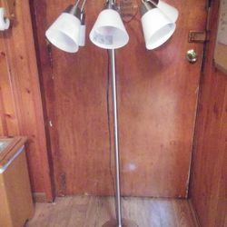 Brushed Steel Adesso Hudson Floor Lamp