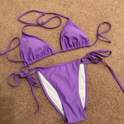 New Large Purple Bikini Festival Rave Outfit Swimsuit Bathing Suit 