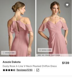 Formal dress pink rose, dusty rose