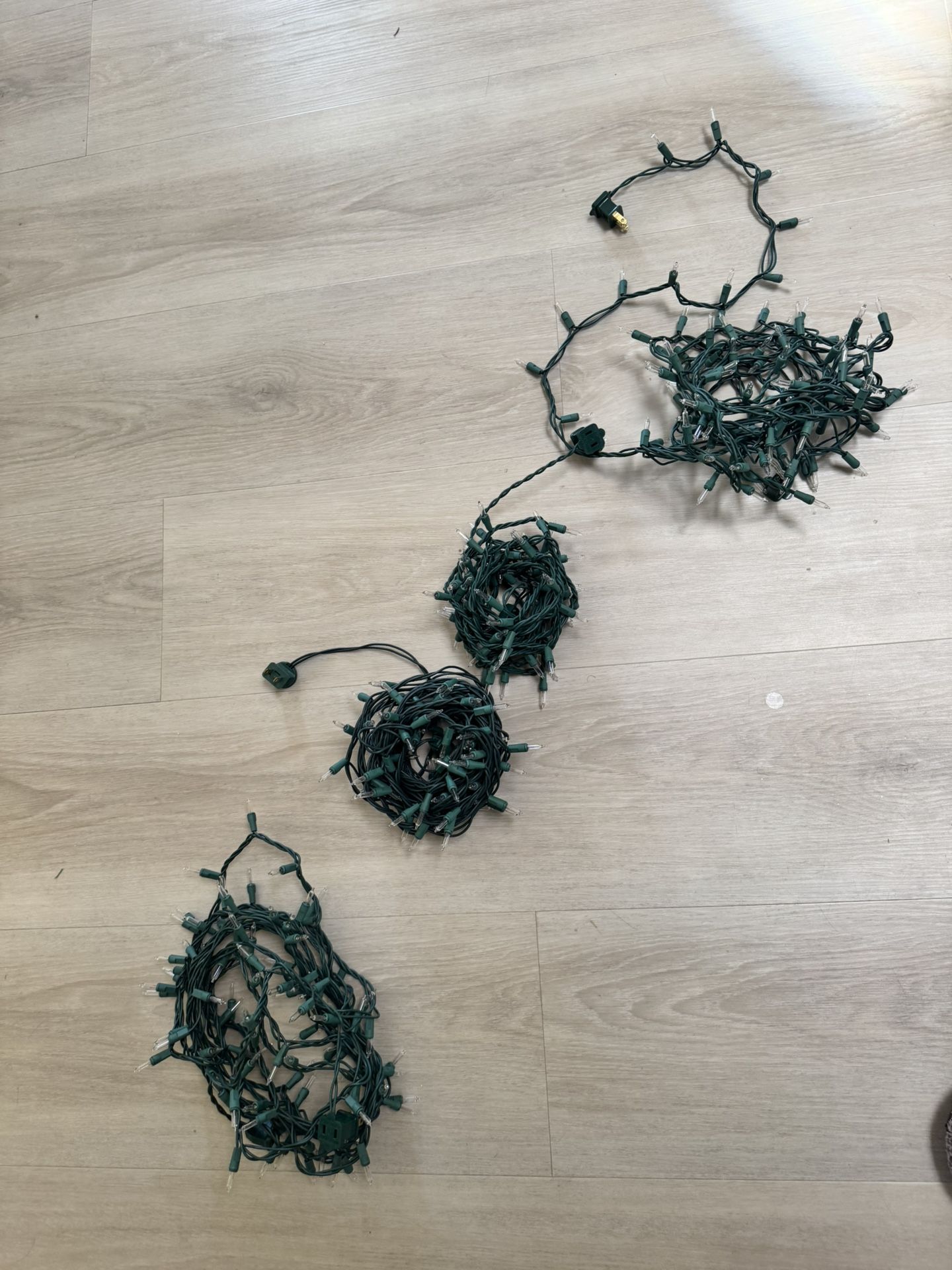 CHRISTMAS LIGHTS INDOOR WHITE AND ORNAMENTS AND MERMAID STOCKING