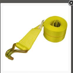 Lift- 4"x27' U-HOOK LOAD HUGGER POLY TIEDOWN WINCH STRAPS,  NEW IN PACKAGE 