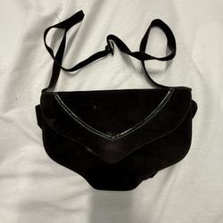 Vintage Black Suede Women's Bag