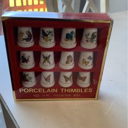 Porcelain Butterfly Thimble Collection