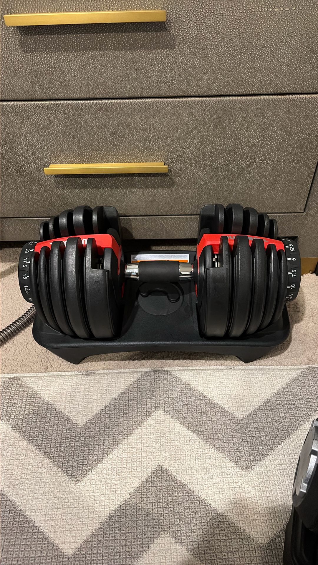 Adjustable Dumbbell To 52.5 Lbs
