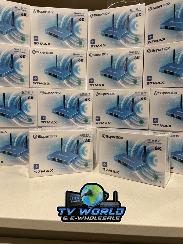 SuperBOX Super box S7 Models Max, S7 Pro, S6 Ultra, Supreme & Vsee V6 Plus, V6 Max Vsee Elite Mini, Elite Ultra 8 Authorized Wholesale distributors