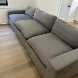 Large gray couch sectional sofa