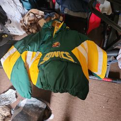 Vintage 1994 XxlSupersonics Starter Jacket And XlPayton Jersey