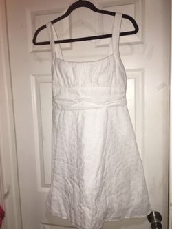 White Semi Haltered Summer Dress