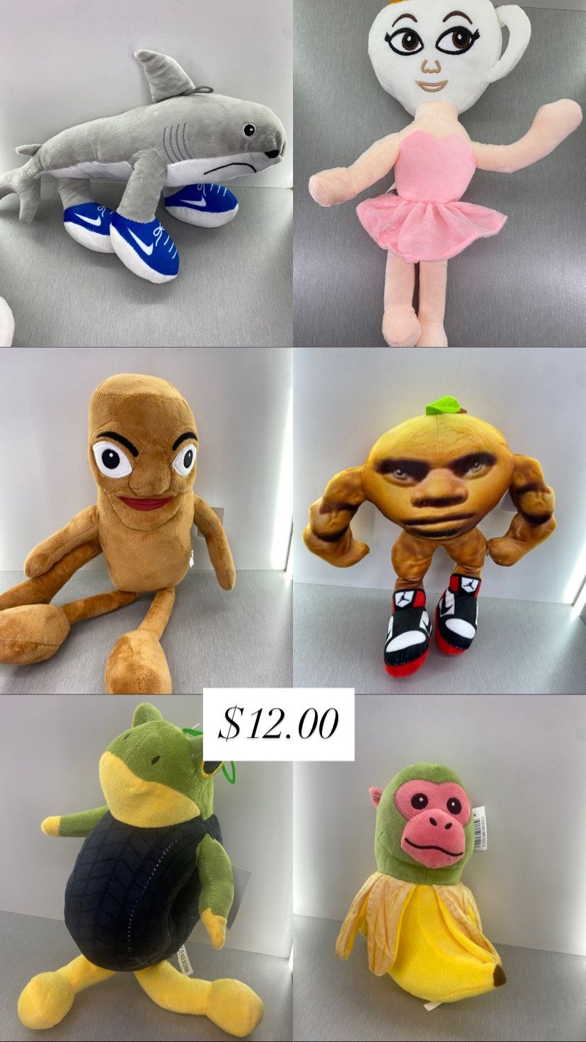 Brain Rot Plushies $12 Each