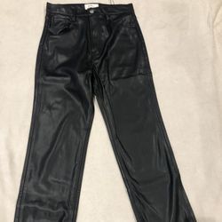 7 Black Leather Jeans
