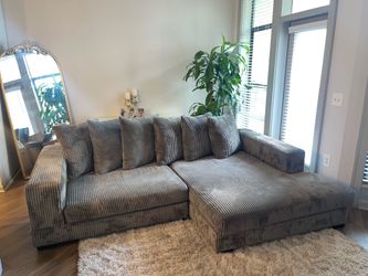 Lux 108" Corduroy Sectional Couch