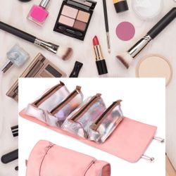 BRAND NEW Roll Up Travel Toiletry Bag Women's Makeup Organizer 