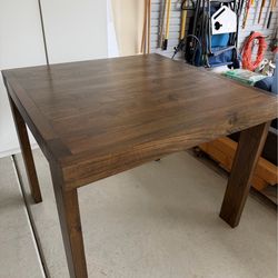Custom Walnut Wood Table with Ebony Stain