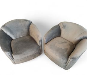 Elegant Velvet Swivel Chairs